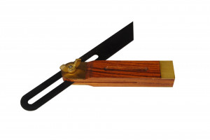 Szögmérő eszköz, sárgaréz, keményfa, 190mm, Silverline - Img 2
