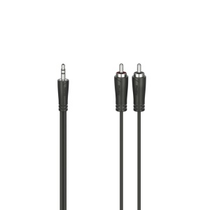 Sztereó audiokábel, 3,5 mm-es jack 3,5 mm-es tata 2 x RCA tata, 0,75m, HAMA - Img 2