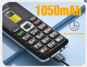 Telefon mobil de buget pentru seniori, cifre mari, sunet puternic, USB-C, ecran LCD COLOR, Easyfone Chaperon T200 4G - Img 6