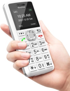 Telefon mobil de buget pentru seniori, cifre mari, sunet puternic, USB-C, ecran LCD COLOR, Easyfone Chaperon T200 4G, ALB - Img 8