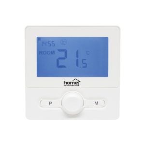 Termostat digital, programabil, alb, cu fir