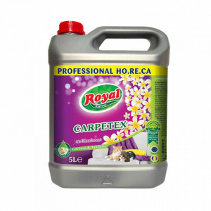 Tisztító oldat szőnyegekhez, kárpitokhoz, textíliákhoz, 5L, nátrium-hidrogénkarbonátos formula, szagtalanítás, gazdaságos csomagolás, Royal