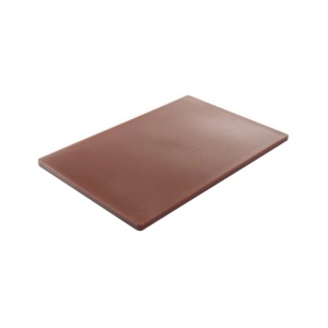 Tocator maro 450x300x12,7 mm, HACCP- pentru carne gatita, Hendi, polietilena HDPE 500, ambele fete potrivite pentru taiere