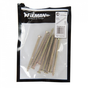 10 darabos csavarkészlet PVC asztalosmunkákhoz, 7,5 x 102mm, Fixman - Img 2