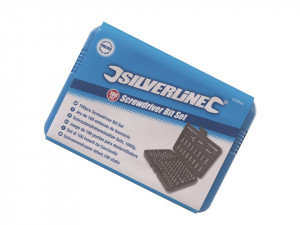 100 darabos bit készlet, torx, kereszt, egyenes, atipikus, pillangó, műanyag szállító doboz, Silverline - Img 2