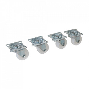 4 db mini kerékkészlet 31mm, forgó, Silverline