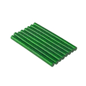 8 darabos mini dekoratív szilikon csillámpálcika készlet, zöld, 8x100 mm, Dedra