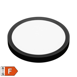 Aplica/plafoniera LED, rotunda 18W, 3 trepte, negru - Img 1