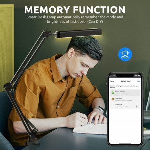 Asztali lámpa vezérlése telefonról, wi-fi, bluetooth, asztali bilincs, 3 színű LED SMD2835, dimmelhető, 3 színű LED SMD2835. - Img 5