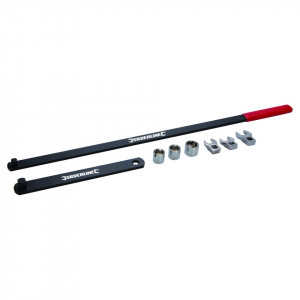 Autógörgő kulcs , 15, 16 és 18 mm-es csöves , 13, 14 és 15 mm-es fix kulcsfej , Silverline szerpentin szíj szerszámkészlet 8db