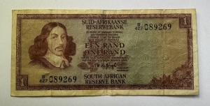 Bancnota - Africa de Sud, 1 Rand (1961–1966) - Img 3