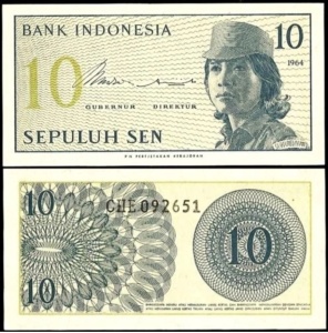 Bancnota - Indonesia 10 Sen 1964 - Img 2