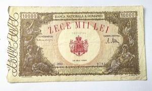 Bancnota Regalista - Romania - 10.000 Lei - 28.05.1946 - Regele Mihai I