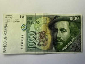 Bancnota Spania - 1000 Prsetas 1992 - Img 2