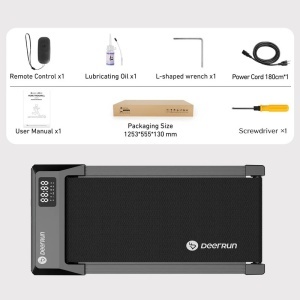 Banda de alergat DeerRun C6 PRO, Q1 Plus, Viteza Maxima 8km/h, Sarcina maxima 159kg, 117.8 × 51.4 × 10.5 cm, Compatibila cu diferite aplicatii prin Bluetooth, Gri, telecomanda, ambalaj original deteriorat - Img 4