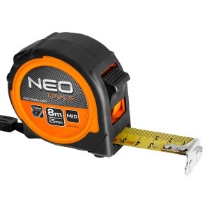 Banda metrica din otel rulat 8 m x 25 mm, cu magnet