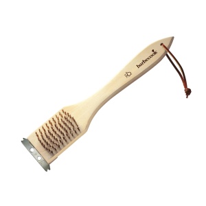 Barbecook BC-ACC-7074 perie din lemn cu fire de cupru pentru grătar cu răzuitor din oțel inoxidabil, 100% FSC, 31 cm - Img 1