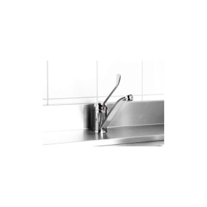 Baterie pentru chiuveta bucatarie cu tija, Inaltime 215 mm, Hendi, Inox - Img 2