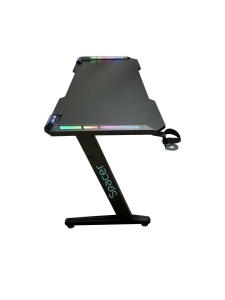 Birou GAMING cu lumini LED RGB, 1400 x 600, suport pahar, casti, MDF 18mm, Spacer - Img 4