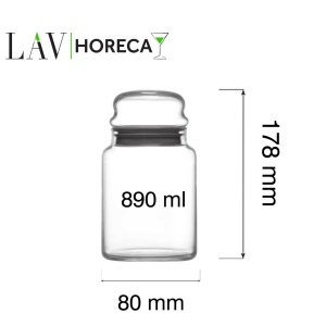 Borcan Phuket 890 ml cu capac, LAV - Img 2