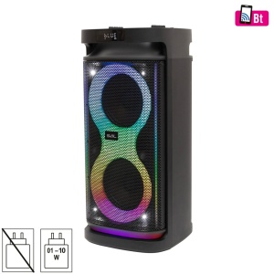 Boxa de petrecere, 80W, cu baterie incorporata si lumina LED, Bluetooth, intrari AUX si microfon, 2 cai, 3 difuzoare, SAL PAR2100BT - Img 6
