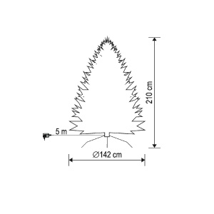 Brad artificial cu iluminare LED incorporata, înălțime 210 cm - Img 2