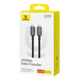 Cablu alimentare / date, 1.5m, USB-C la USB-C, suporta incarcare 100W, Thunderbolt, USB3.2, Baseus