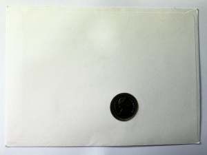 Canada 1988 – Plic filatelico-numismatic + monedă 25 cents necirculată (UNC) + timbre ștampilate Québec - Img 2