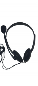 Casti light call center, stereo, conectare port USB - recunoastere automata, microfon, telecomanda pe fir, BULK, OEM - Img 2