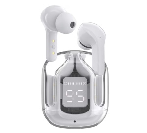 Casti Wireless Stereo, Bluetooth, ALB, afisaj LED, incarcare cu docking case, T'nB - Img 2