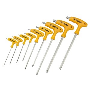 Chei Torx lungi cu maner tip T,9 buc -set ( T10,15,20,25,27,30,40,45,50)