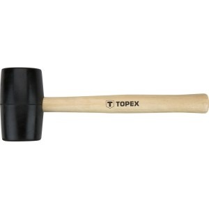 Ciocan cauciuc 50 mm, 340 g, maner lemn