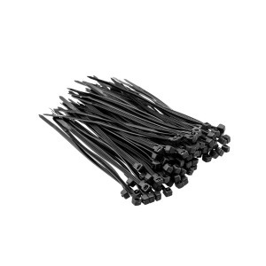 Coliere plastic negre, 2.5 x 100 mm, 100 buc -set