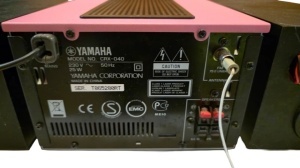 Combina muzicala mini, micro-sistem Yamaha CRX-040 / MCR-040, redare USB, CD, Ipod, radio, aux, roz, second hand - Img 4