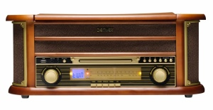 Combina muzicala tip RETRO, cd-player, usb, tunner, aux, caseta, pick-up, cutie lemn, Denver MCR-50MK3 - Img 3
