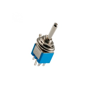 Comutator basculant, 250V, 2 circuite, cu mâner, cu comutare