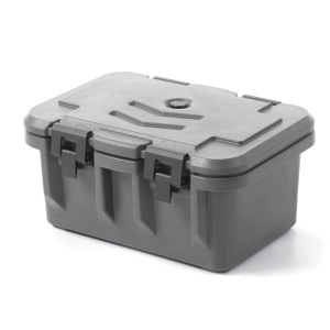 Container termo- izolat catering GN 1/1, incarcare frontala, marime interioara GN 1/1 - H 20 cm, Amerbox, dimensiuni exterioare 630x440x(H)305 mm
