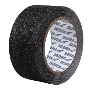 Csúszásgátló szalag lépcső, előszoba, kórház, öntapadós, 25mm x 5m, pvc, fekete, Dedra - Img 3