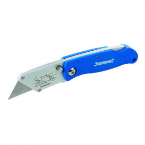 Cutter semiprofesional 100mm, rabatabil, lama mica, Silverline Lock-Back Utility Knife - Img 1