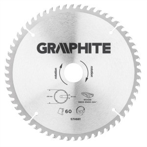 Disc circular 216x30mm, 60 dinti cu varf HM/vidia