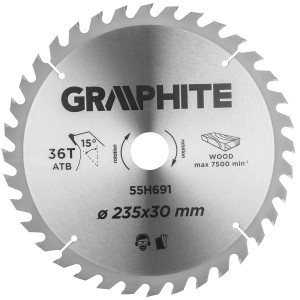 Disc circular cu varfuri HM 235x30mm, 36 dinti