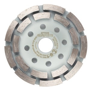 Disc de slefuire diamantat , 2 segmente, 115 x 22.2 mm, taiere uscata