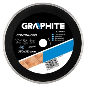 Disc diamantat continuu, 250 x 25,4 mm