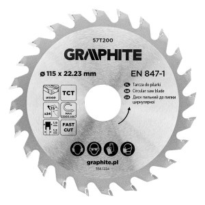 Disc fierastrau circular cu varfuri HM 115 x 22.23 mm, 24 dinti