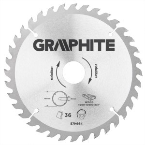 Disc pt Fierastrau debitor,carbura, 185 x 30 mm, 36 dinti