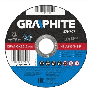 Disc taiere, pentru metal 125 x 1.0 x 22.2 mm,