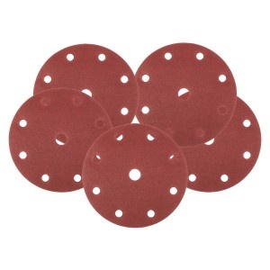 Discuri de slefuit 150 mm, P180, 5 buc, cu 9 gauri pentru 04-721