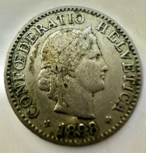 ELVETIA - 5 RAPPEN 1898