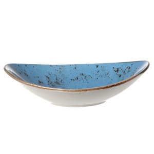 Farfurie de servire albastra barcuta Iris, 250x160 mm Fine Dine - Img 2