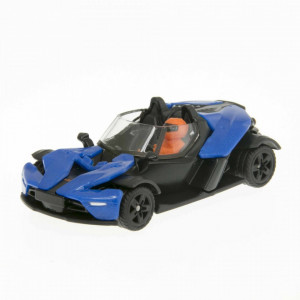 Fém modell KTM X-BOW GT, kék, 7 cm, gumikerekek, Siku - Img 4